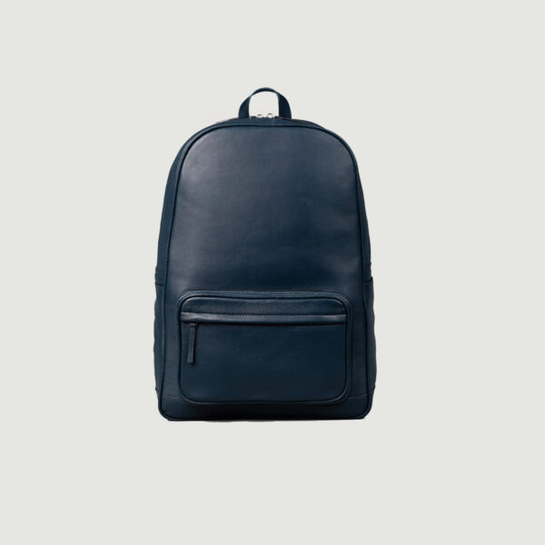 The Philos Midnight Blue Leather Backpack - Image 2