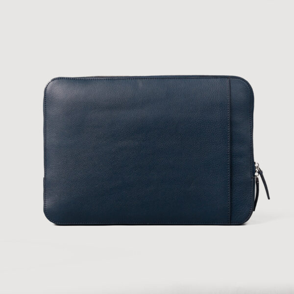 The Baxter Midnight Blue Leather Laptop Sleeve - Image 2