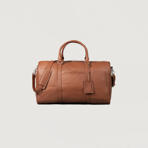 The Darrio Brown Leather Duffle Bag - Image 2