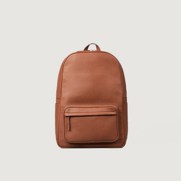 The Philos Brown Leather Backpack - Image 2