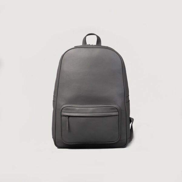 The Philos Grey Leather Backpack - Image 2