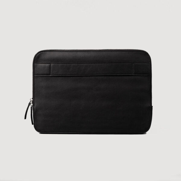 The Baxter Black Leather Laptop Sleeve - Image 3