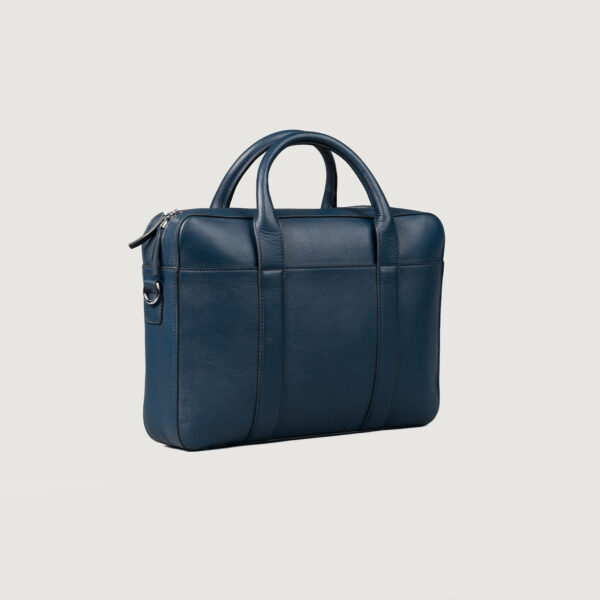 The Captain Midnight Blue Leather Briefcase - Image 3