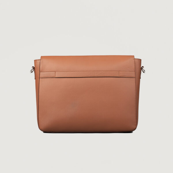 The Carismatico Brown Leather Messenger Bag - Image 3