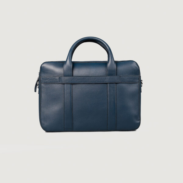 The Captain Midnight Blue Leather Briefcase - Image 4