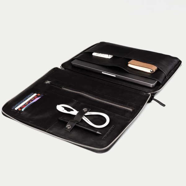 The Eclectic Black Leather Folio Organizer - Image 4