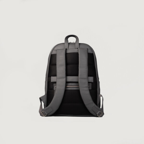 The Philos Grey Leather Backpack - Image 4