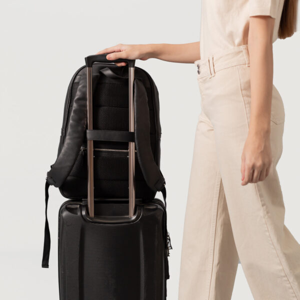 The Philos Black Leather Backpack - Image 5