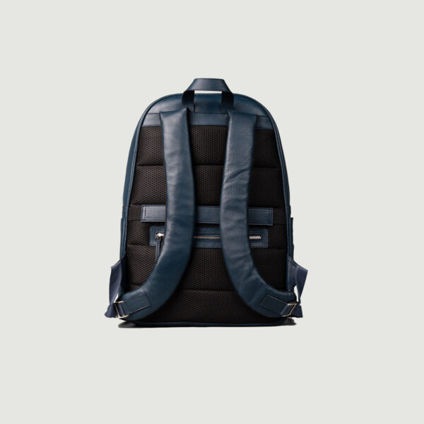 The Philos Midnight Blue Leather Backpack - Image 6