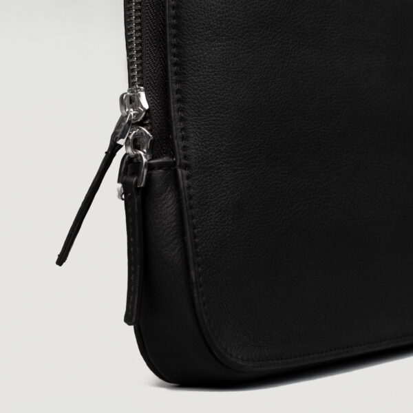 The Baxter Black Leather Laptop Sleeve - Image 6