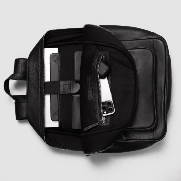 The Philos Black Leather Backpack - Image 6