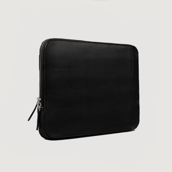 The Baxter Black Leather Laptop Sleeve - Image 7