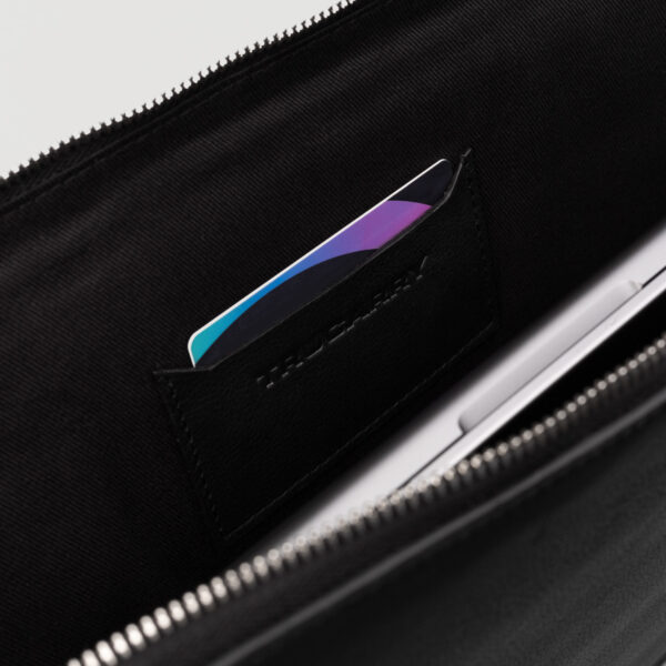 The Baxter Black Leather Laptop Sleeve - Image 8