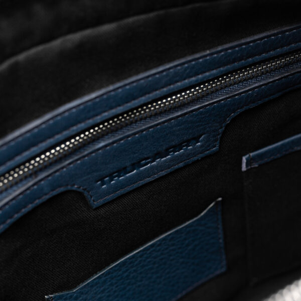 The Captain Midnight Blue Leather Briefcase - Image 8