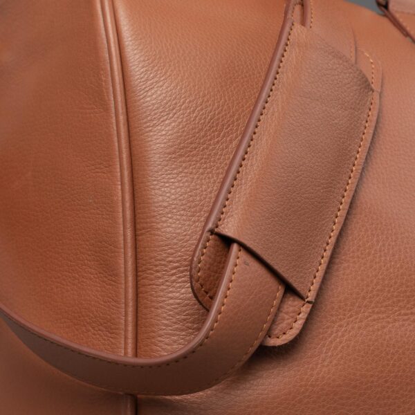 The Darrio Brown Leather Duffle Bag - Image 8