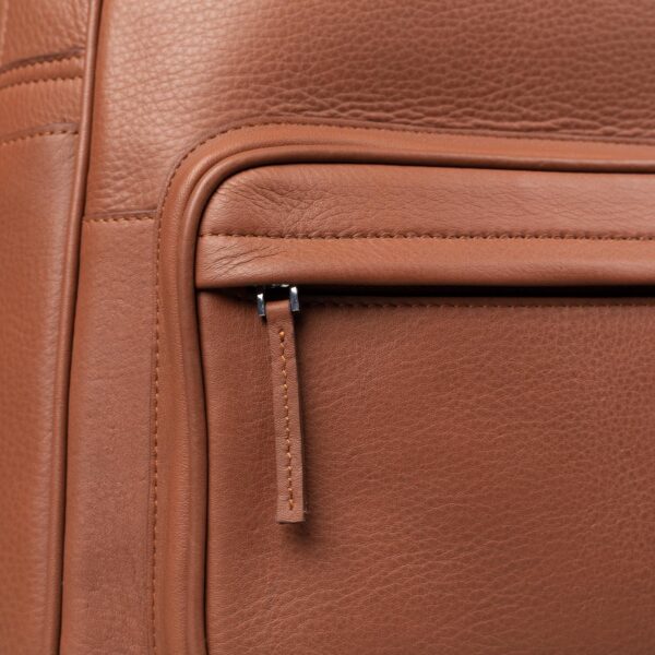 The Philos Brown Leather Backpack - Image 8