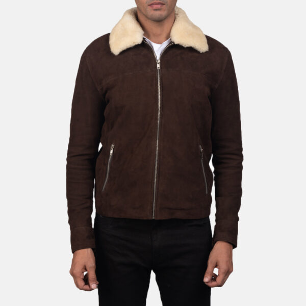 Coffner Brown Shearling Fur Jacket - Image 3