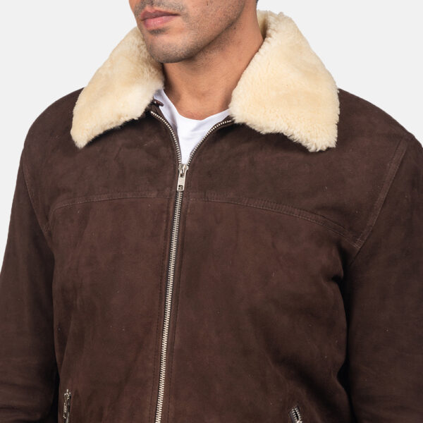 Coffner Brown Shearling Fur Jacket - Image 5