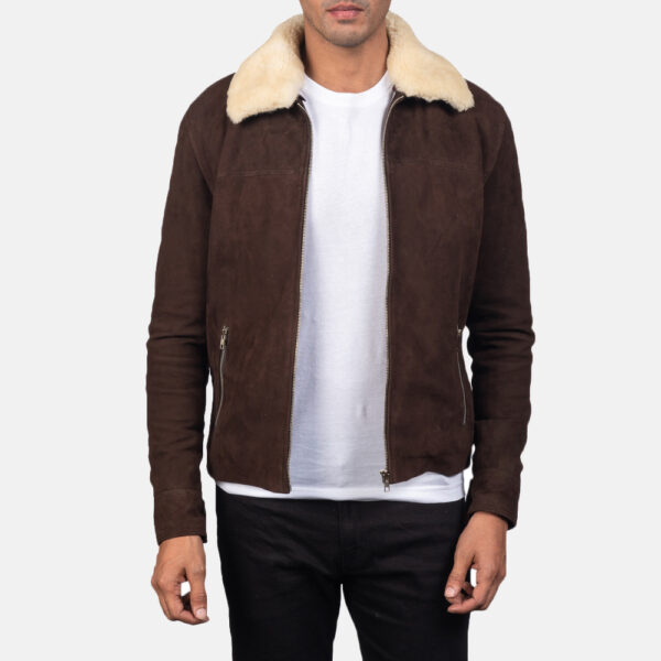 Coffner Brown Shearling Fur Jacket - Image 6