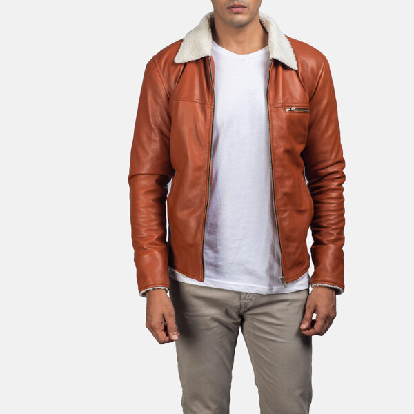 Dan Frost Tan Shearling Jacket - Image 2