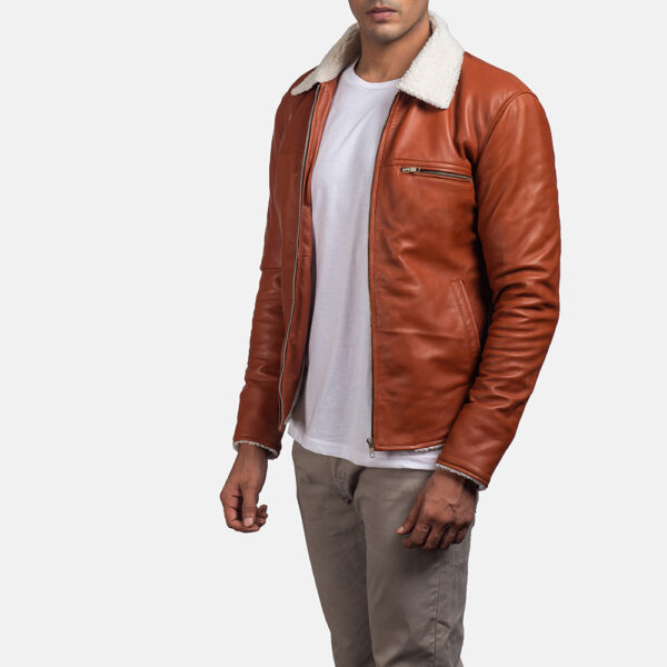 Dan Frost Tan Shearling Jacket - Image 4