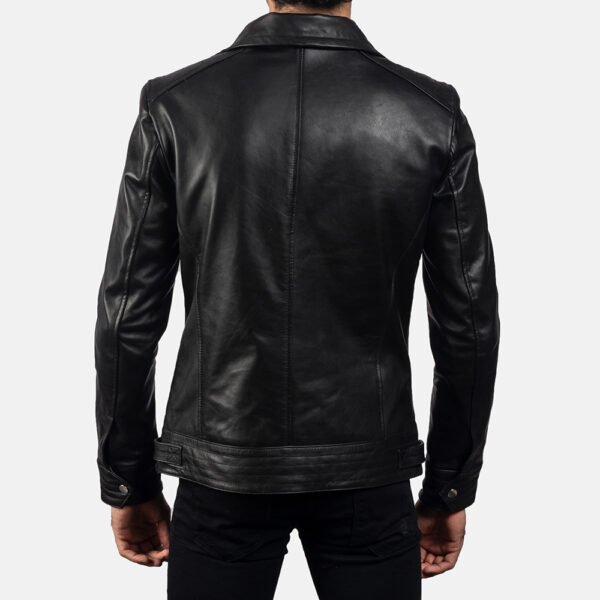 Legacy Black Leather Biker Jacket - Image 4