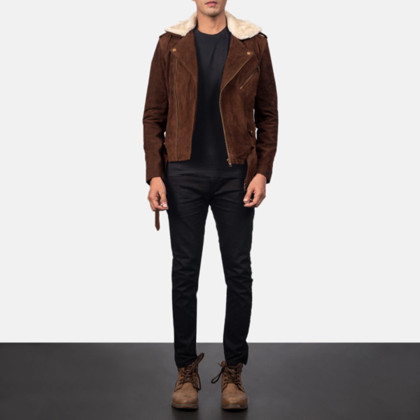 Mens Suede Biker Jacket on Sale