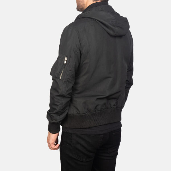 Hanklin MA-1 Black Hooded Bomber Jacket - Image 4