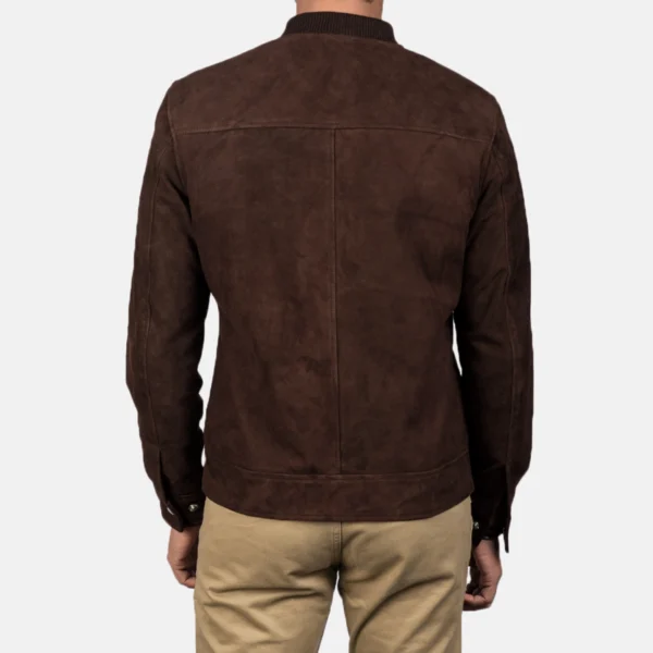 Blain Mocha Suede Bomber Jacket - Image 6