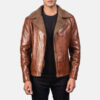 Brown Leather Jacket For Men Online