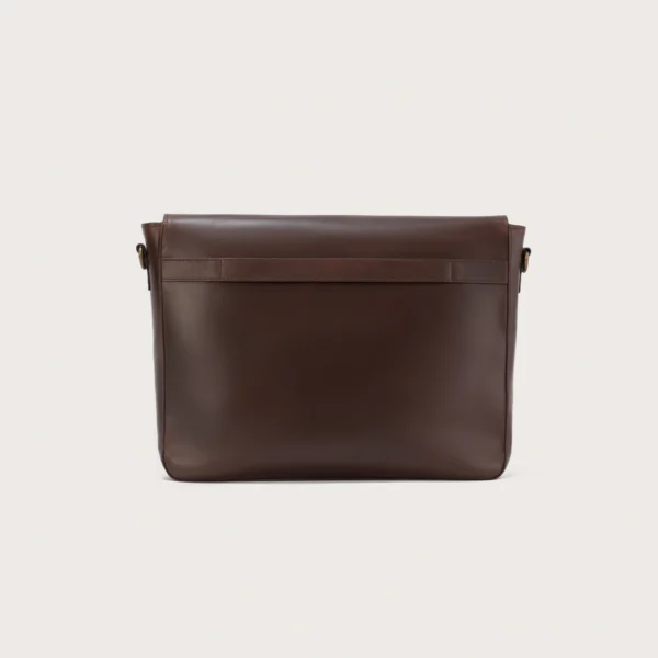 The Carismatico Brown Leather Messenger Bag - Image 4