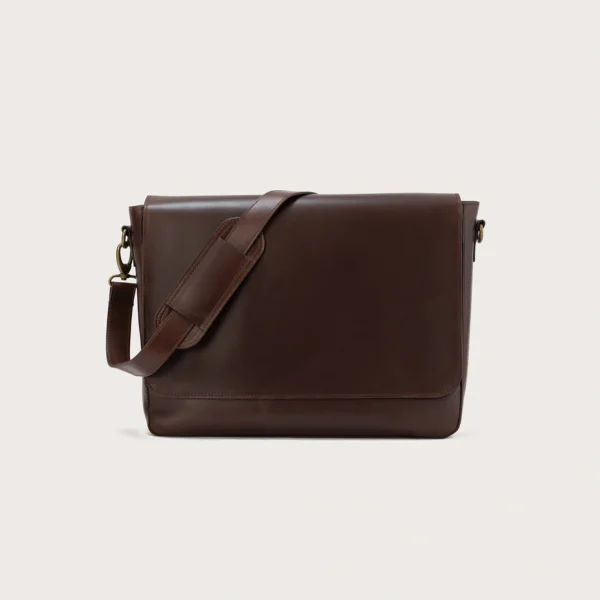 The Carismatico Brown Leather Messenger Bag - Image 6