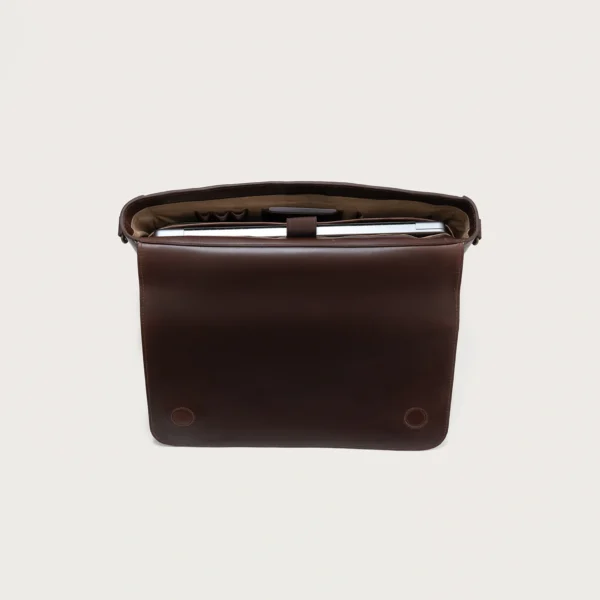 The Carismatico Brown Leather Messenger Bag - Image 7