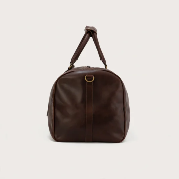 The Darrio Vintage Brown Leather Duffle Bag - Image 4