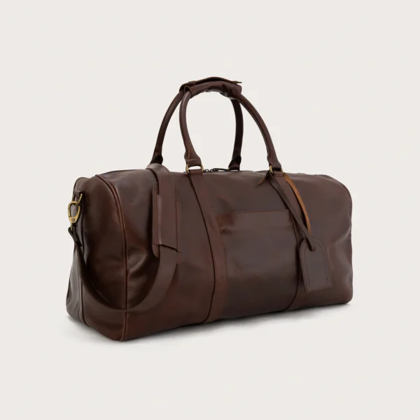 The Darrio Vintage Brown Leather Duffle Bag - Image 5