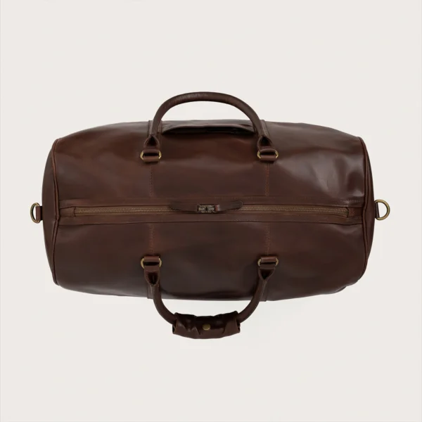 The Darrio Vintage Brown Leather Duffle Bag - Image 7