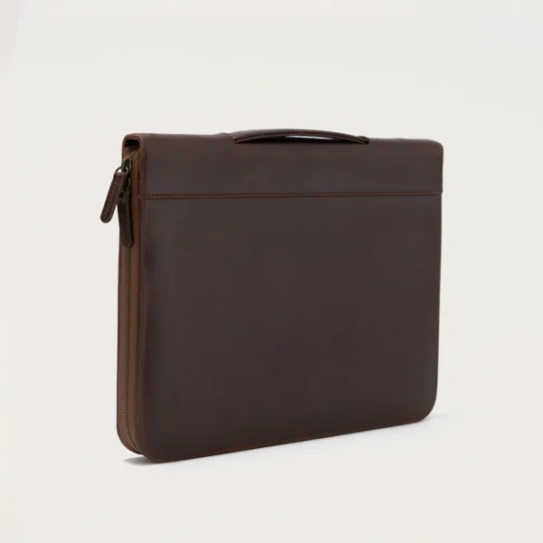 The Eclectic Vintage Brown Leather Folio Organizer - Image 5