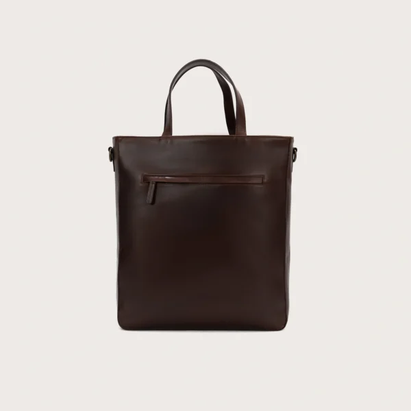 Poet Vintage Brown Leather Tote Bag - Image 7