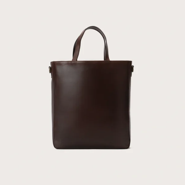 Poet Vintage Brown Leather Tote Bag - Image 8