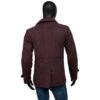 Brown Wool Trench Coat for Men