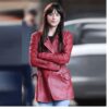 Madame Web Red Leather Jacket