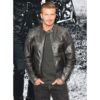 David Beckham Black Leather Biker Jacket