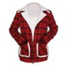 Deadpool Wade Wilson Red Shearling Jacket for Men