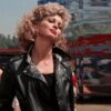 John Grease Black Leather Jacket for Women