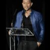John Legend Blue Leather Jacket