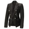 Kim Kardashian Leather Coat for Women