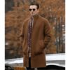 Knives Out Chris Evans Brown Wool Coat for Men