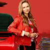 Confessions of a Christmas Letter Lillian Doucet-Roche Red Leather Jacket