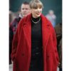 Red Teddy Shearling Coat For Women