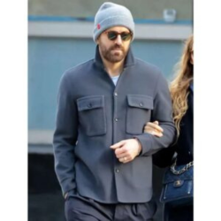 Ryan Reynolds Causal Grey Wool Jacket